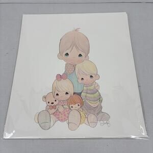 Precious Moments Poster Art Print Children Kids Grandkids 13.5 x 15 Inch Sam B